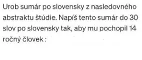 Výzva na preloženie abstraktu